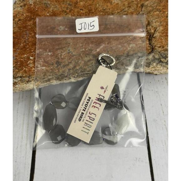 Peyote Bird Smokey Quartz Sterling Toggle Bracelet J015 - Picture 5 of 5